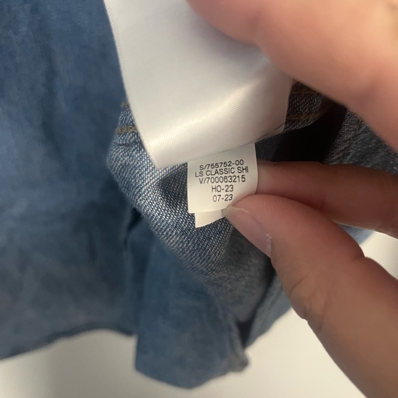 Banana republic THE PERFECT COTTON-HEMP SHIRT in medium wash size XS - Picture 4 of 7